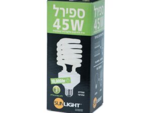 נורת מיני ספירל 45W E27 אור חם