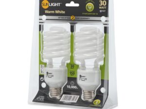 זוג נורות מיני ספירל 30W E27 אור חם