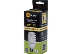 נורת מיני ספירל 25W E27 אור חם