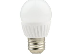 נורת לד כדור קרמית לבנה E27 9W אור חם