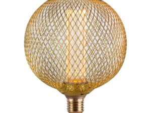 נורה מעוצבת גימור זהב TIFFANY ROUND E27 4W תאורת אווירה חמה