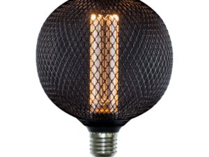 נורה מעוצבת גימור שחור TIFFANY ROUND E27 4W תאורת אווירה חמה