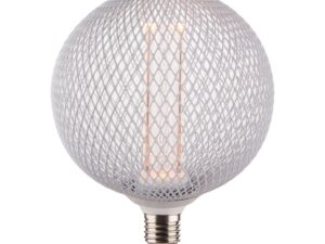 נורה מעוצבת גימור לבן TIFFANY ROUND E27 4W תאורת אווירה חמה