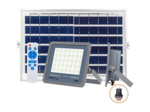 תאורת הצפה סולארית אפור SUNLY 80W IP66 אור קר
