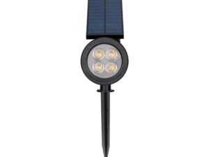 דוקרן סולארי שחור SPIKE 5W IP65 אור חם