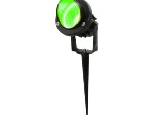 דוקרן לד לגינה שחור 8W 12V כבל 1.5 מטר אור ירוק