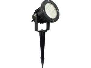 דוקרן שחור לגינה 12W 12-24V AC/DC IP65 אור חם