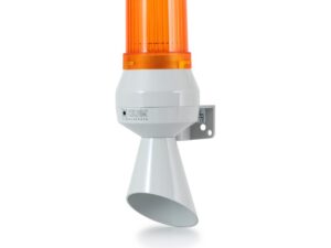 צופר מיני עם בית מנורה KLL כתום 230VAC