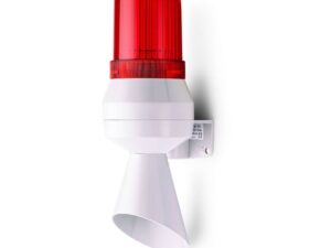 צופר מיני עם בית מנורה KLL אדום 24VAC