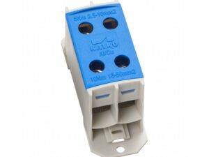 מהדק כפול לפס דין KL 2x50N כחול