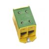 מהדק כפול לפס דין KL 2x150PE צהוב/ירוק – הארקה
