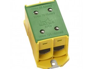 מהדק כפול לפס דין KL 2x150PE צהוב/ירוק - הארקה