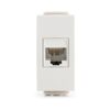 שקע מחשב לא מסוכך RJ45 CAT6A UTP, לבן 1M ניסקו סוויץ’