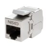שקע מחשב מסוכך לקיסטון RJ45 CAT6A ניסקו סוויץ’