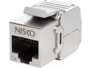 שקע מחשב מסוכך לקיסטון RJ45 CAT6A ניסקו סוויץ'