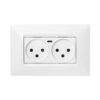 שקע כפול עם מטען USB מהיר אוניברסלי TYPE C PD ניסקו סוויץ’