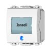 לחצן פעמון עם שם מואר לד כחול 12V לבן 2 מודול ניסקו סוויץ’