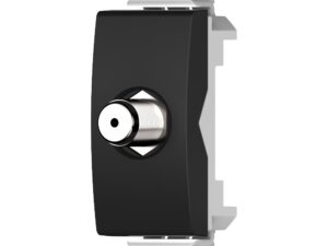 שקע TV קואקס 1 מודול שחור ניסקו סוויץ'