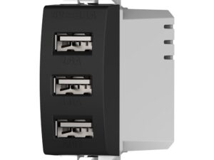 מטען USB כולל 3 יציאות 5V 3.1A שחור ניסקו סוויץ'