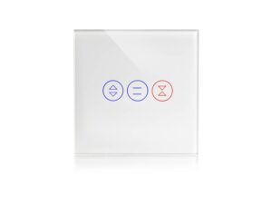מתג טאץ' חכם לתריס זכוכית לבנה WIFI 60mm