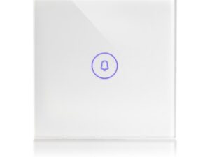 מתג טאץ' פעמון זכוכית לבנה 60mm