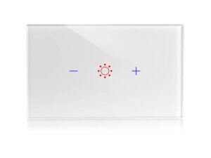 מתג טאץ' חכם לעמעום זכוכית לבנה 3 מודול WIFI