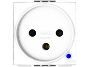 שקע חכם מובנה לסדרת NISKO SWITCH לבן