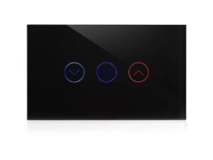 מתג טאץ' חכם לתריס זכוכית שחורה 3 מודול WIFI
