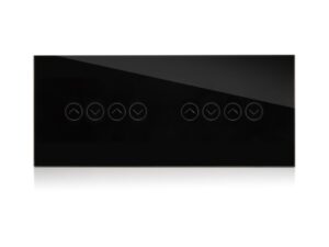 מתג טאץ' חכם ל-4 תריסים זכוכית שחורה 6 מודול WIFI