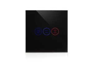 מתג טאץ' חכם לתריס זכוכית שחורה WIFI 60mm