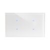 מתג טאץ’ חכם ל-2 צלונים זכוכית לבנה 3 מודול ZIGBEE