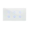 מתג טאץ’ חכם ל-3 תריסים זכוכית לבנה 4 מודול ZIGBEE