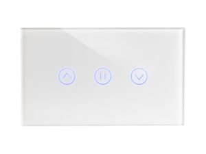 מתג טאץ' חכם לתריס זכוכית לבנה 3 מודול ZIGBEE