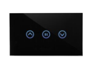 מתג טאץ' חכם לתריס זכוכית שחורה 3 מודול ZIGBEE