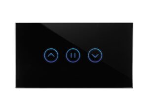 מתג טאץ' חכם לתריס זכוכית שחורה 4 מודול ZIGBEE