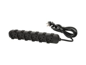 רב שקע שחור 4 שקעים + כבל כ-3 מטר