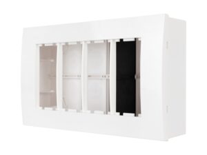 עמדת NISKO OFFICE על הטיח לבן 8 מודול, ללא אביזרים