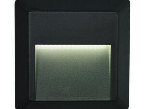 צמוד קיר שחור LOTUS-S 2W IP65 3CCT
