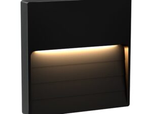 צמוד קיר שחור LOTUS-SB 6W IP65 3CCT