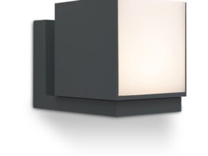 צמוד קיר אפור כהה CUBA-1 LUTEC 12W IP54 אור חם