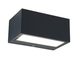 צמוד קיר אפור כהה GEMINI-SMALL UP&DOWN LUTEC 10.5W IP54 אור חם