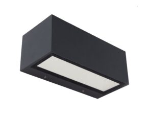 צמוד קיר אפור כהה GEMINI-LARGE UP&DOWN LUTEC 42W IP54 אור חם