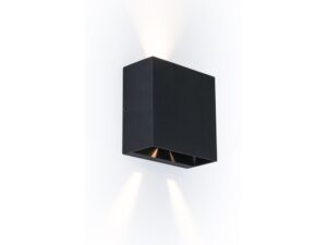 צמוד קיר אפור כהה GEMINI-BEAM UP&DOWN LUTEC 10W IP54 אור חם