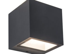 צמוד קיר אפור כהה GEMINI-BOX UP&DOWN LUTEC 9W IP54 אור חם