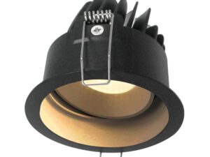 שקוע תקרה מתכוונן שחור PACO 10W אור חם