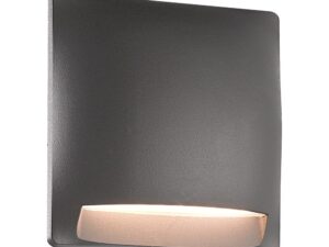 צמוד קיר אפור ORI SQUARE 5W IP65 אור חם