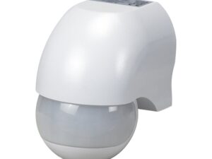 גלאי תנועה מתכוונן כיפתי לבן 12 מטר IP44