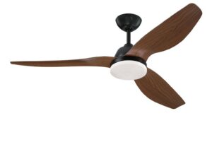 מאוורר תקרה מגנוליה 52" CCT Magnolia שחור+ דמוי עץ מהגוני