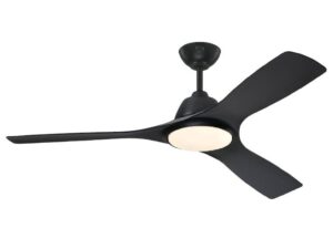 מאוורר תקרה Jessica IP44 "52 מנוע DC כולל שלט ותאורה שחור